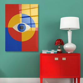 Wallity Cuadro Decorativo de Vidrio Templado Multicolor 70 x 100 cm